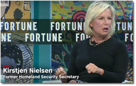 Kirstjen Nielsen Disgraced Former Homeland Security Secretary at Fortune Most Powerful Women Summit, Mandarin Oriental Hotel in Washington DC (22 Oct 2019)