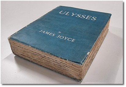 Ulysses by James Joyce, pub in Paris by Sylvia Beach on 2 Feb 1922, Joyce's 40th birthday, first edition copy of limited edition printing
