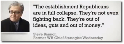 Bannon says that establishment Republicans are in full collapse