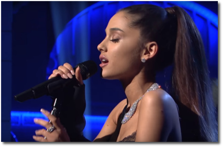 Ariana singing Dangerous Woman live on SNL March 13, 2016